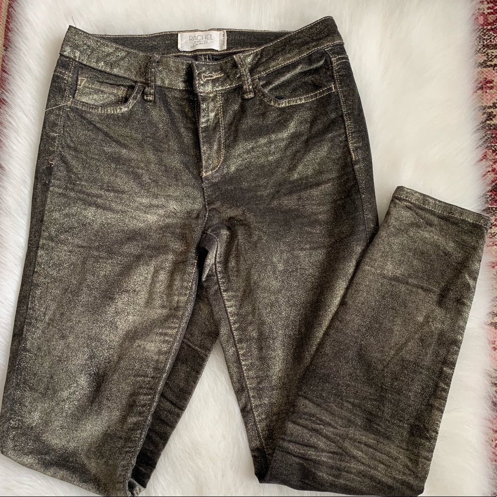 Rachel Roy Metallic Gold Jeans